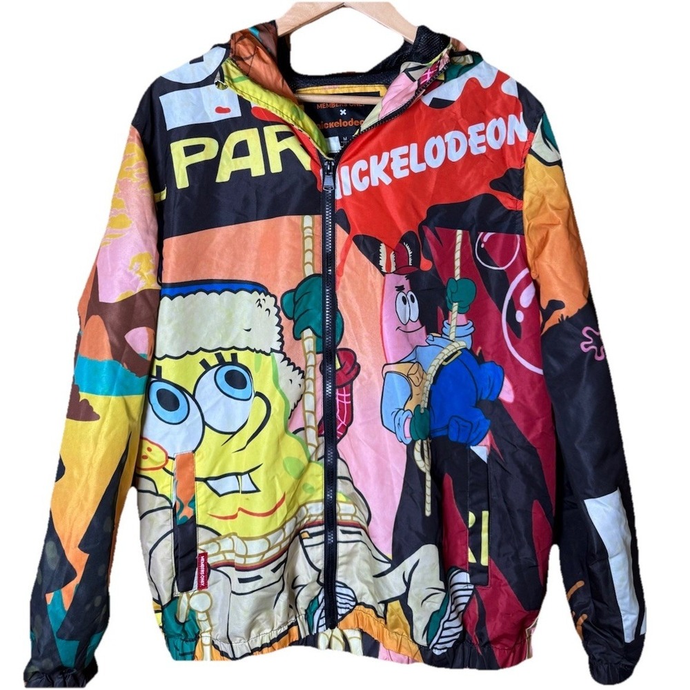 Members Only X Nickelodeon SpongeBob‎ Patrick Hooded Jacket Windbreaker Medium